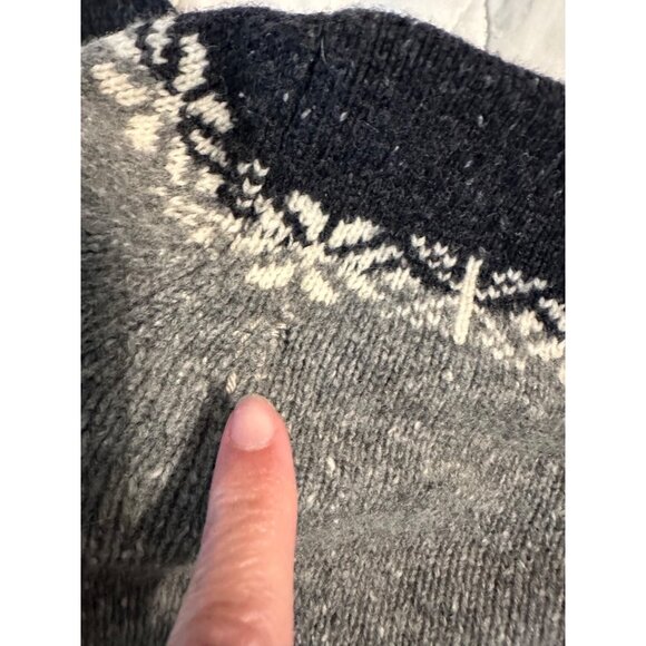 VTG Skyr lambswool Cardigan Sweater M Nordic Pattern classic closet preppy warm - Picture 10 of 13